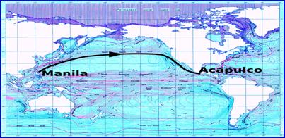 Image result for Spain's Far East Galleon sea routes 