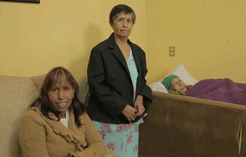 Still from "Soldadera," Nao Bustamante's documentary-in-progress about Leandra Becerra Lumbreras and her family.