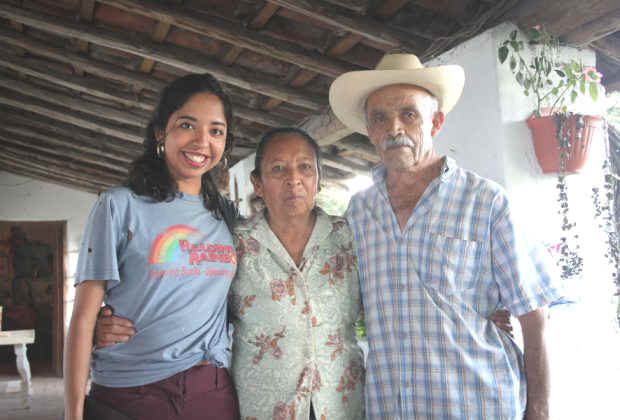 The author, left, with her great aunt Aucencia Lagunas Aguilar and great uncle Pedro Mansevo in their home in Taxco, Guerrero. (Courtesy photo)