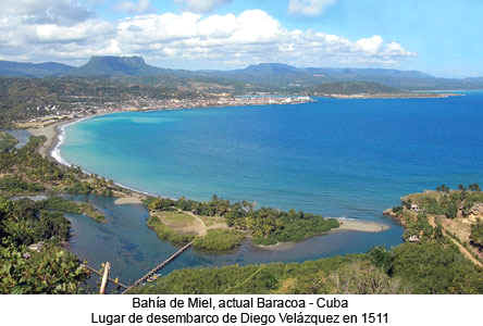 Vista de la baha Miel de Baracoa