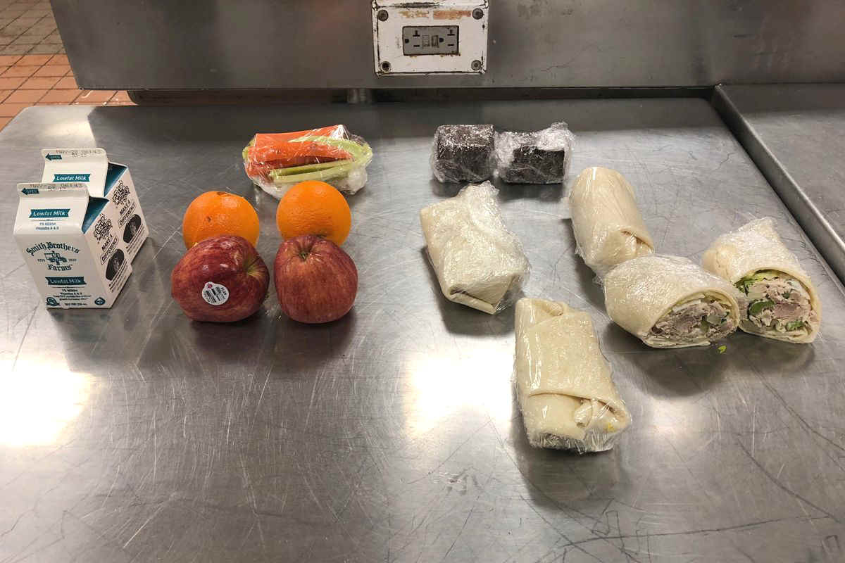 One of the options for Ramadan sack meals that had been given to Muslim inmates is pictured in the kitchen of the Anchorage Correctional Complex. (Photo provided by the Department of Corrections)
